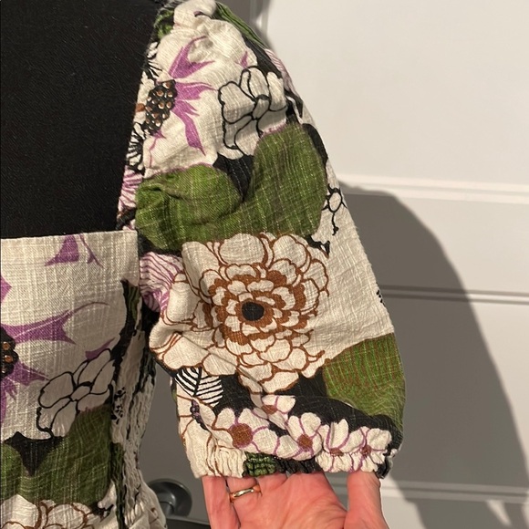 Maje Loflower Cotton Square-Neck Top with Puff Sleeves Size 2 = Size 6 US - Picture 6 of 10